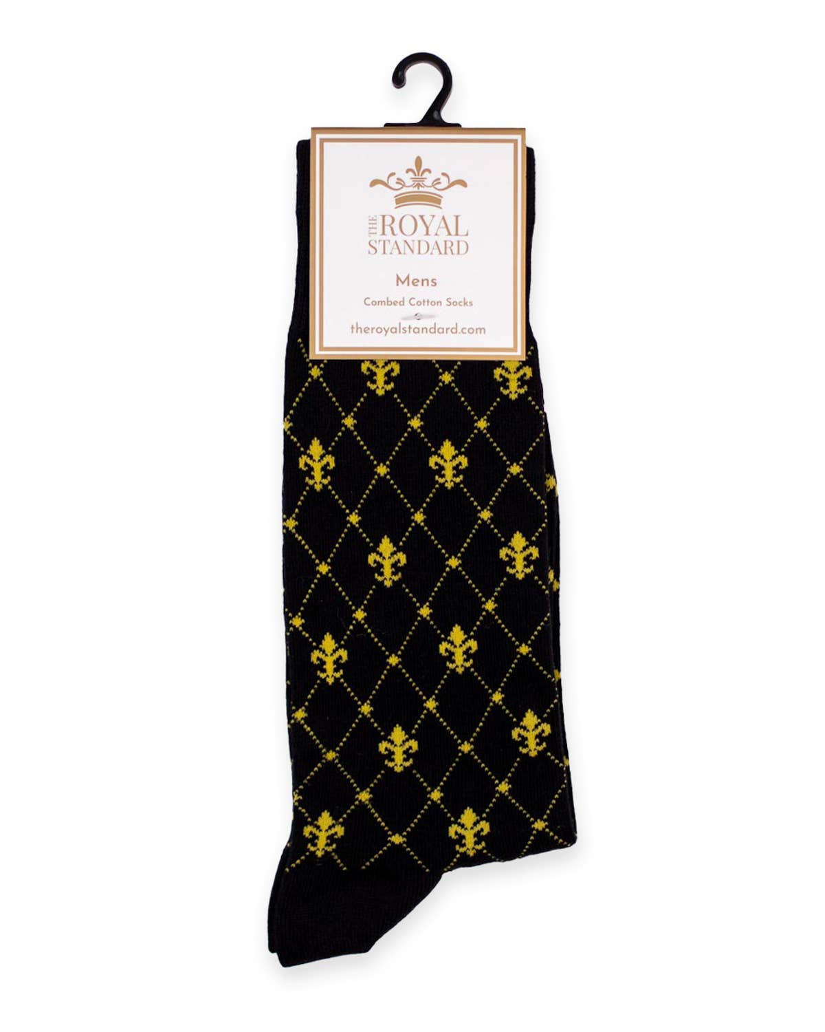 Men's Clovis Socks   Black/Gold   One Size