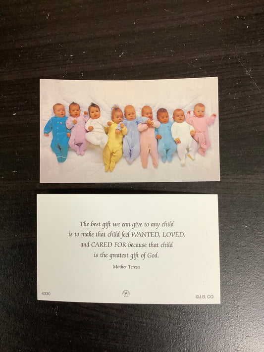 Greatest Gift Paper Prayer Card