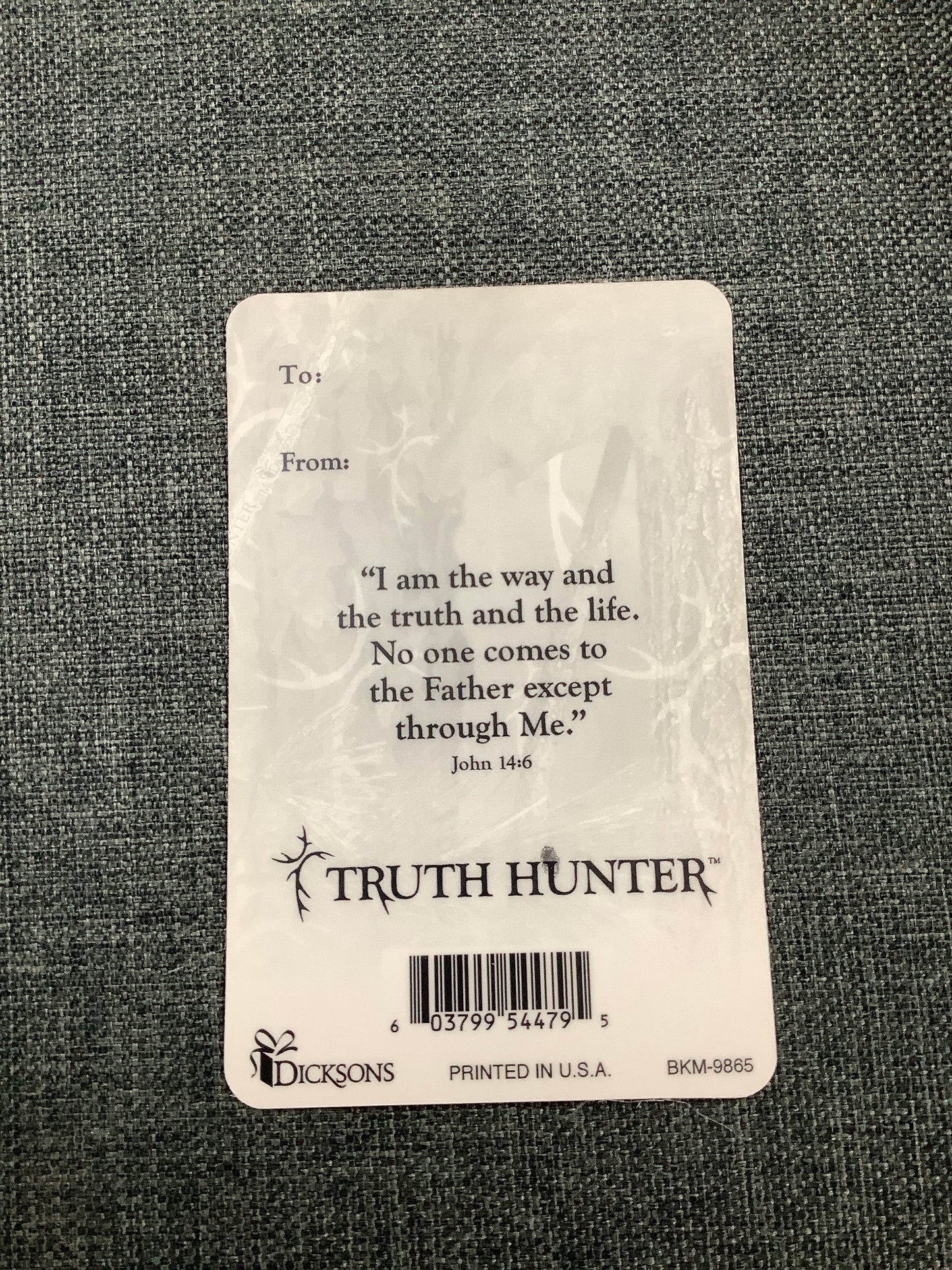 Pink Camo Truth Hunter Prayer Card