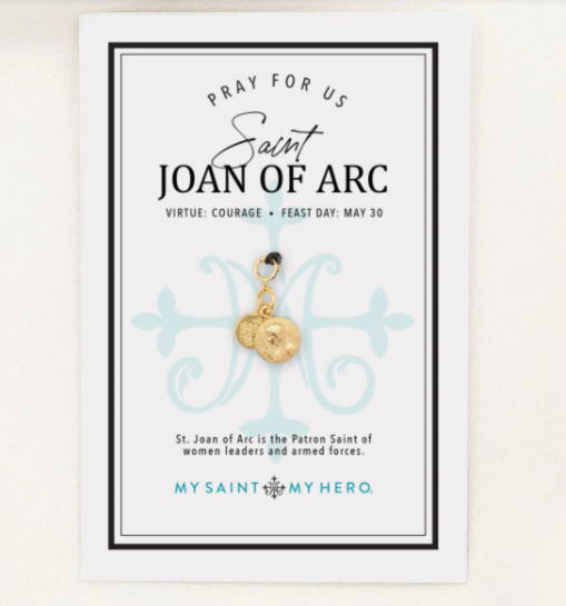 Saint Medal Small - St. Joan of Arc Gold
