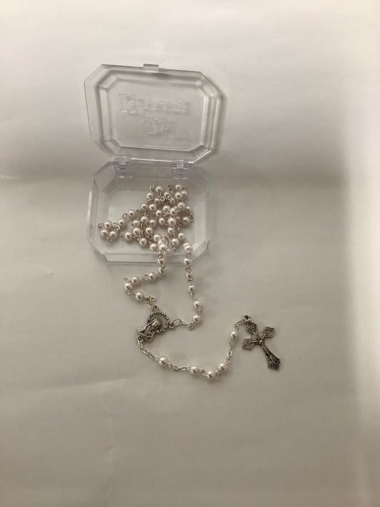 Light Pink Pearl Rosary