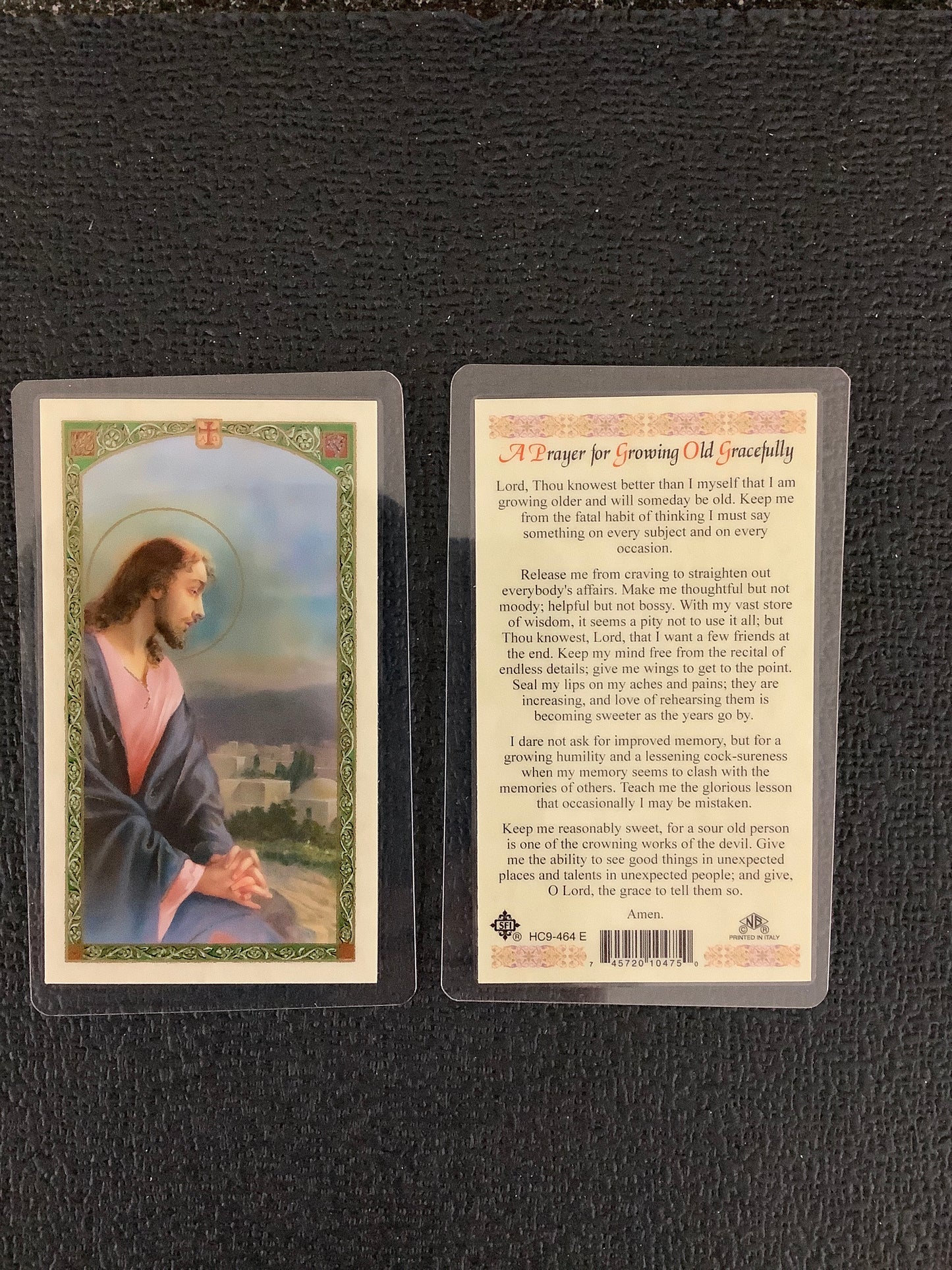 Prayer for Growing Old Gracefully Prayer Card