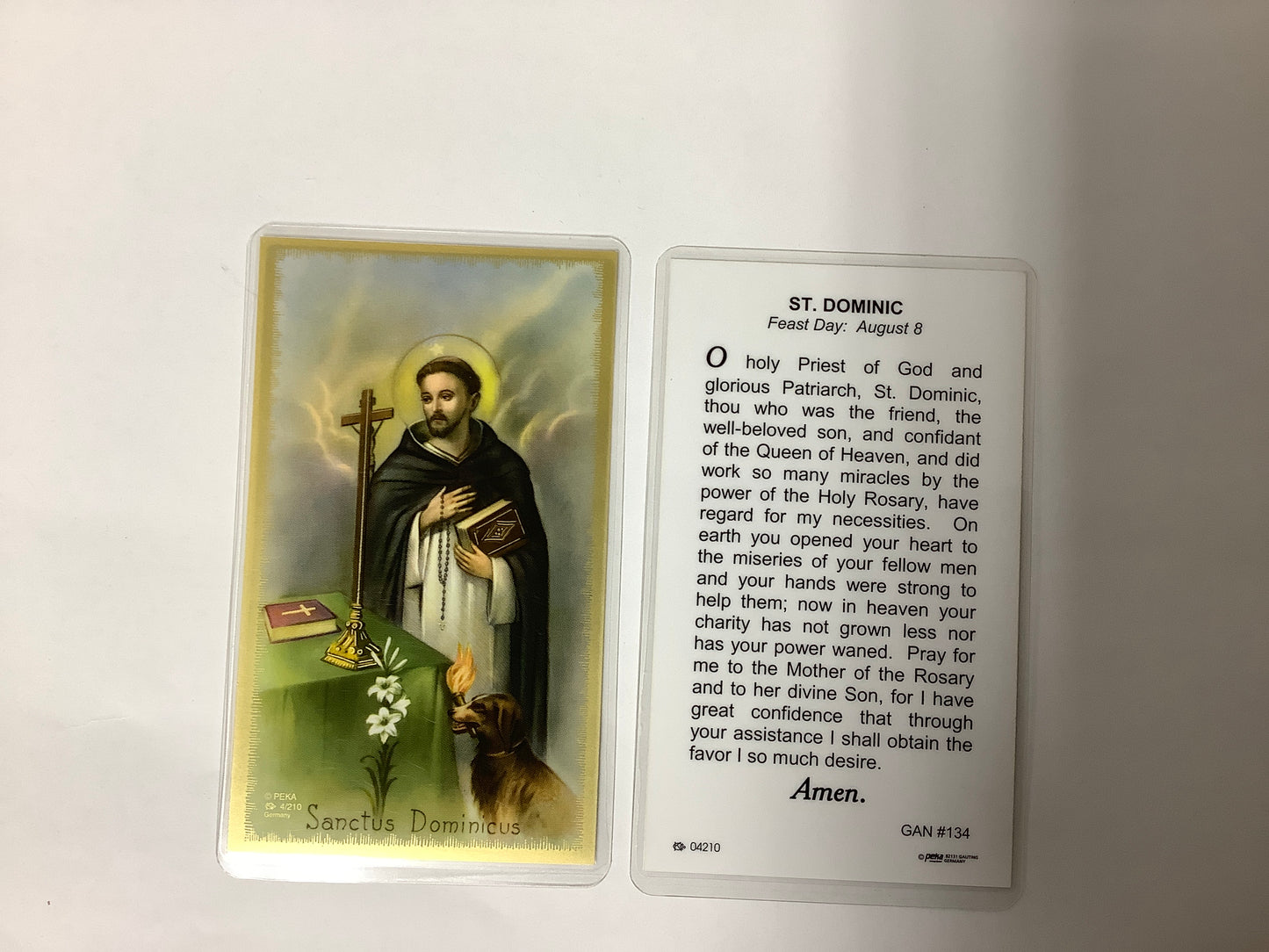 St. Dominic Prayer Card