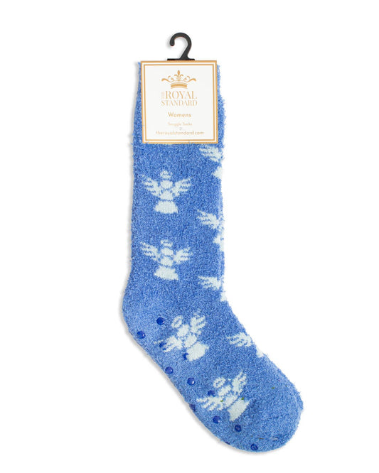 Women's Angel Snuggle Socks   Blue   One Size
