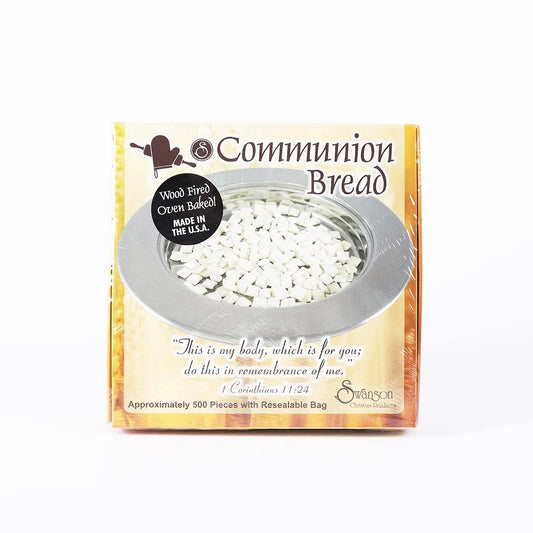 Communion Bread Squared – with Resealable Bag – Approx. 500