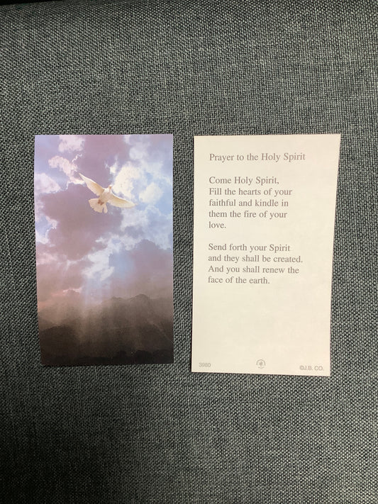 Prayer to the Holy Spirit Paper Prayer Card