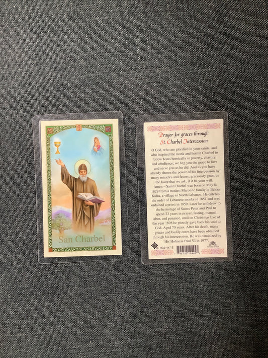 St. Charbel - Prayer for Graces through St. Charbel Intercession Prayer Card