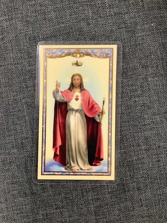Morning Offering to the Sacred Heart of Jesus Prayer Card