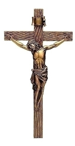 13.25" Antique Gold Crucifix