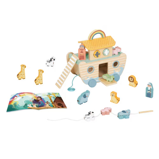 Wooden Noah’s Ark with Book