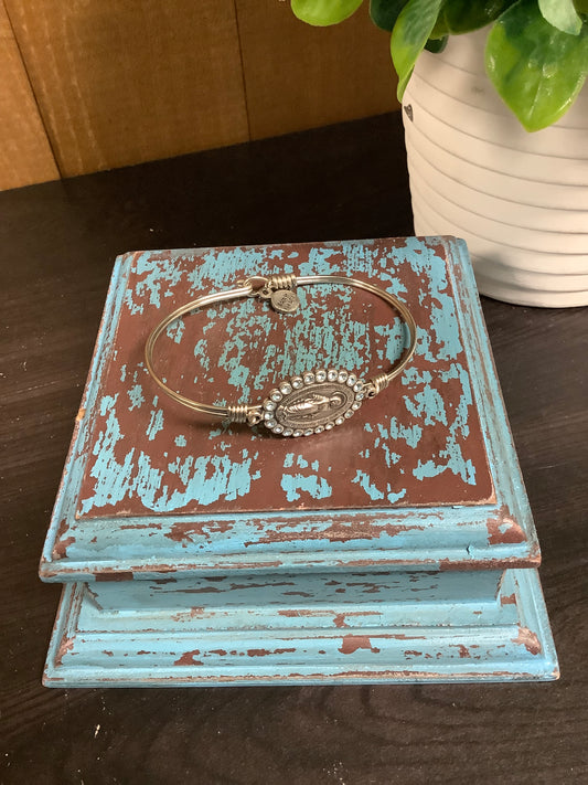 Blue Crystal Miraculous Bangle Bracelet