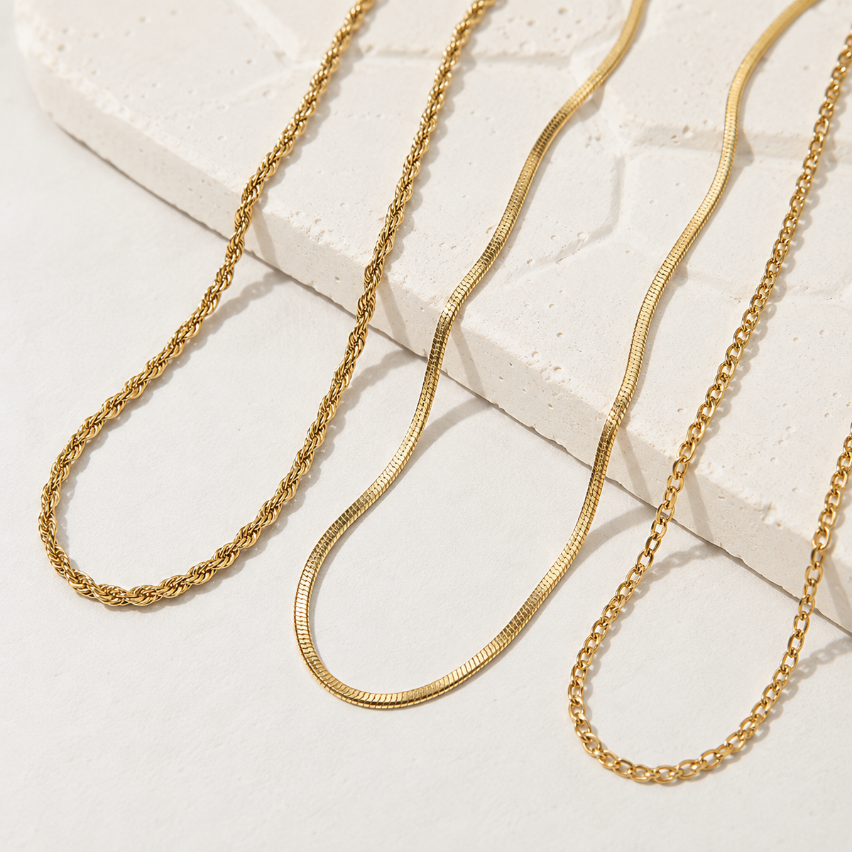 Gilded Gold Chain Necklaces