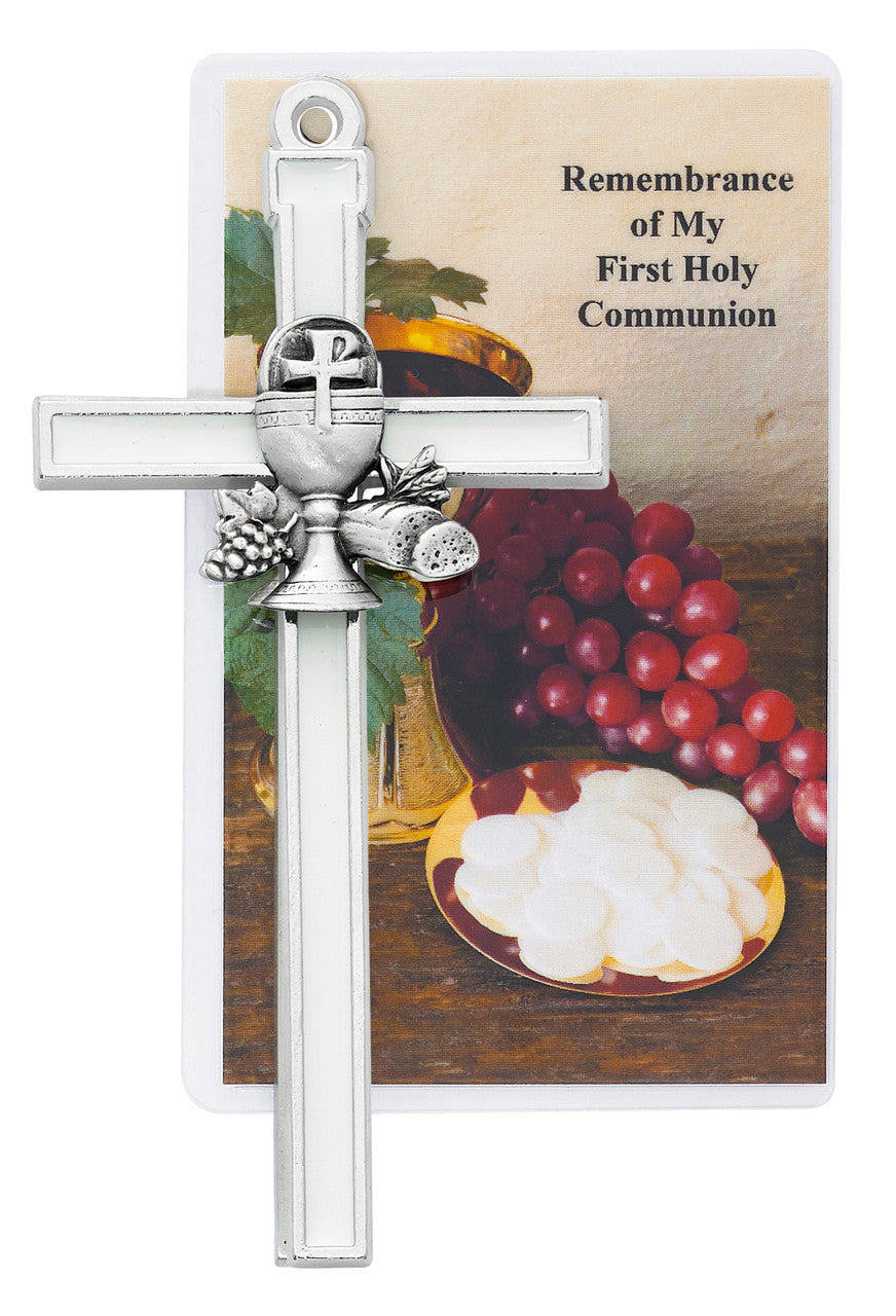 5" White Communion Cross