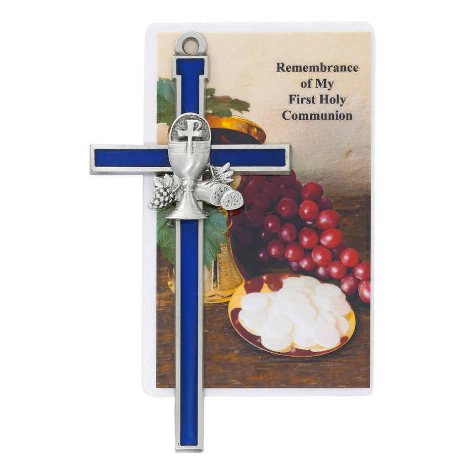 Blue Epoxy Communion Cross