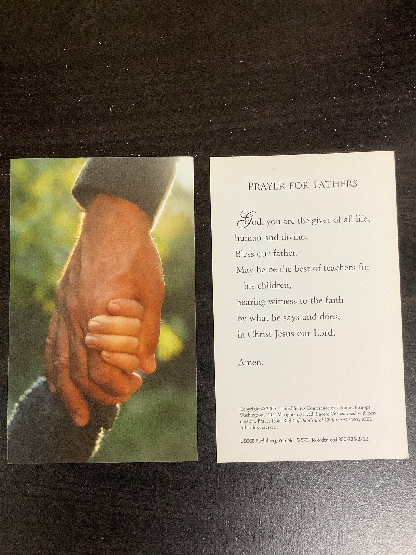 Prayer for Fathers - Paper Prayer Card