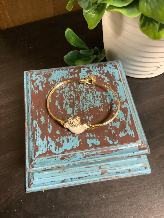 Dove of Peace Bangle Bracelet
