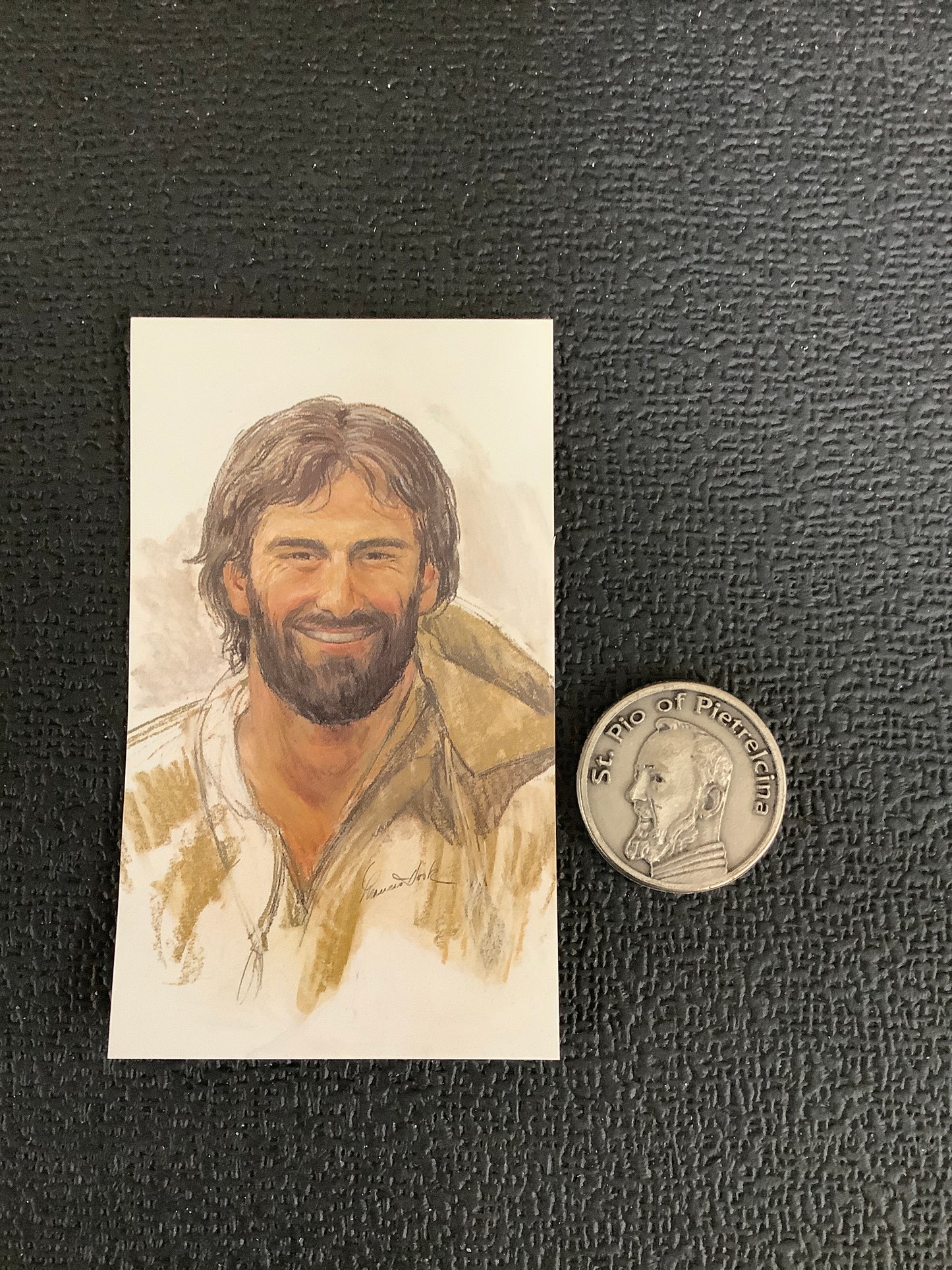 Paper Prayer Card and Pocket Token - St. Pio