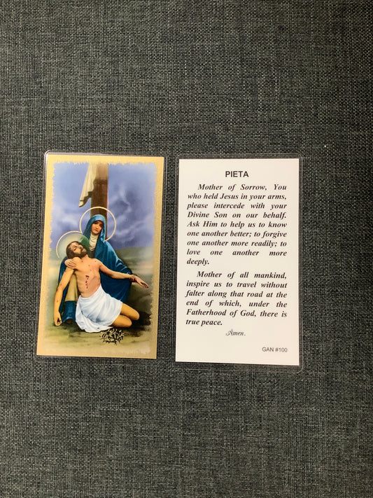 Pieta Prayer Card