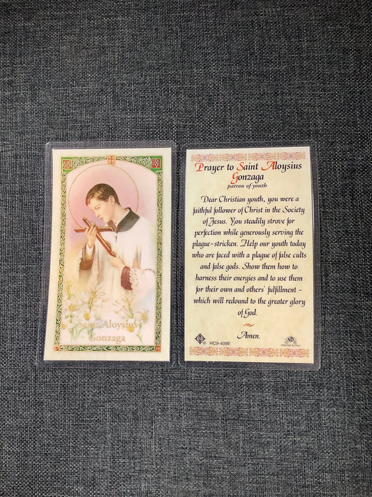 Prayer of St. Aloysius to the Blessed Mother Prayer Card