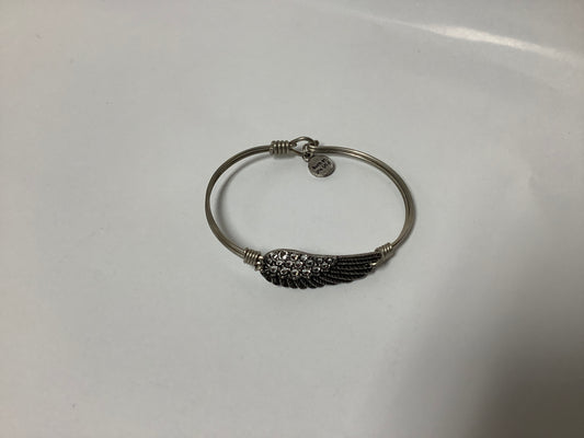 Angel Wing Bangle Bracelet in Crystal