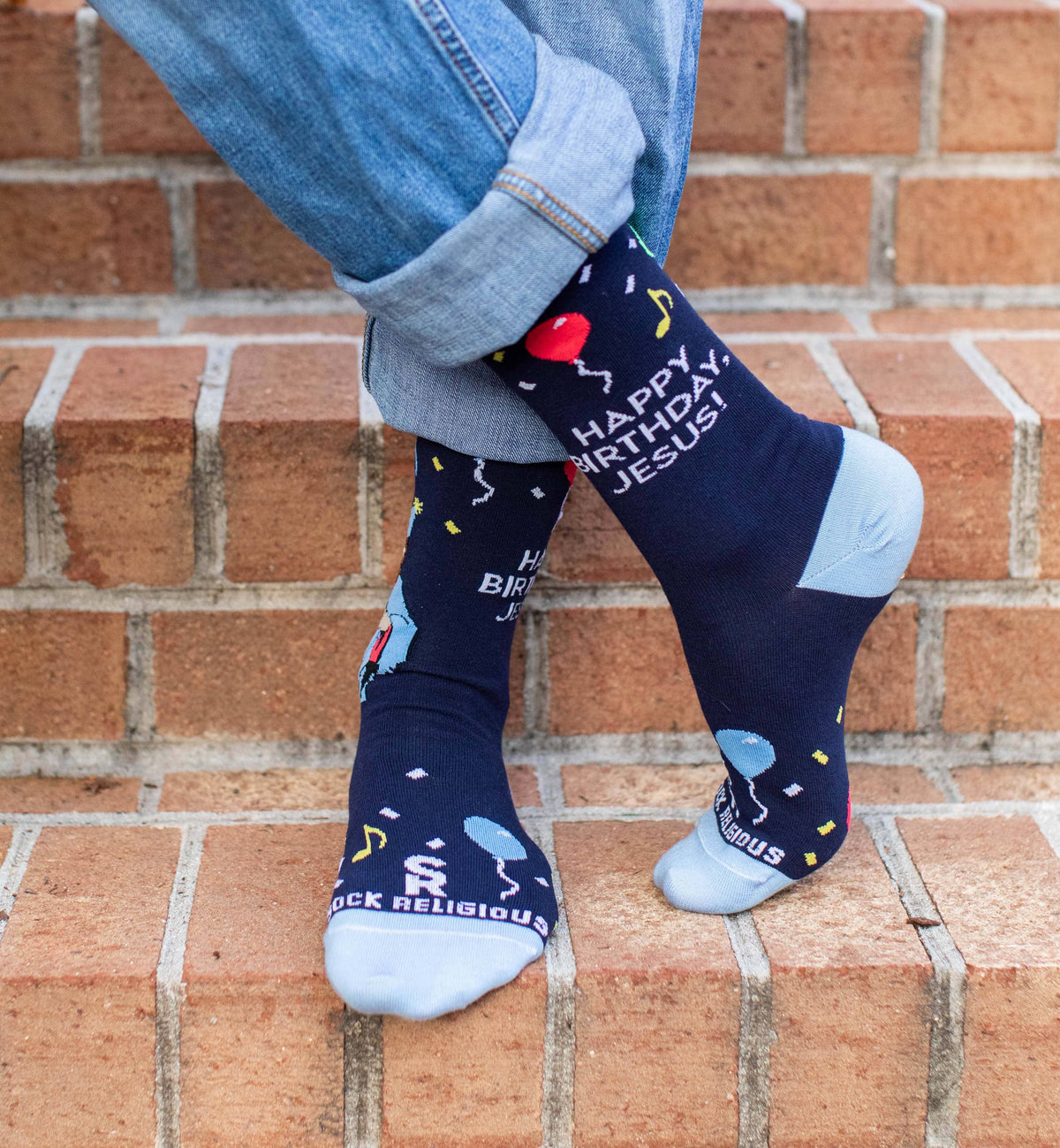 Happy Birthday Jesus Adult Socks
