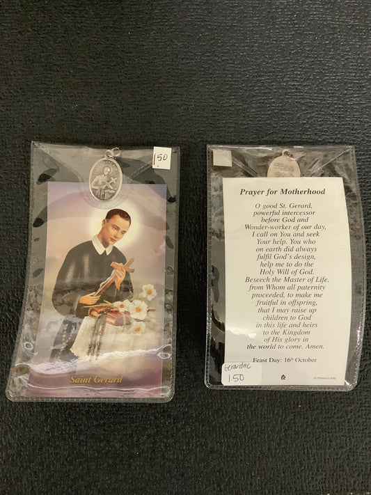 St. Gerard Prayer Card and Medal
