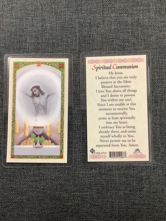 Spiritual Communion Prayer Card