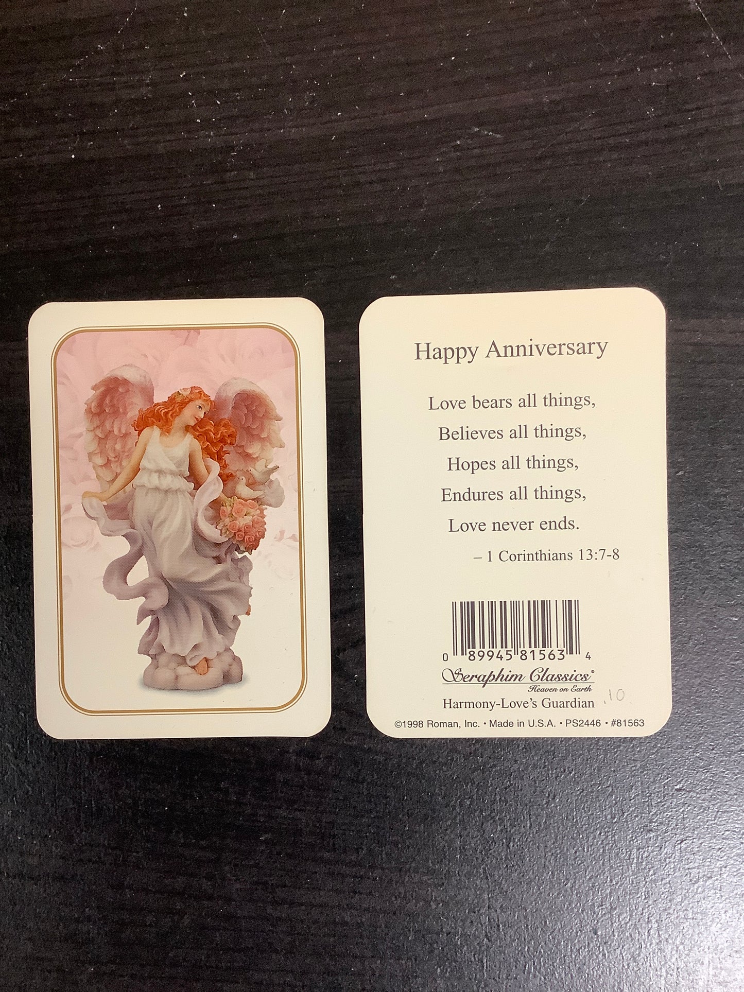 Happy Anniversary Paper Prayer Card