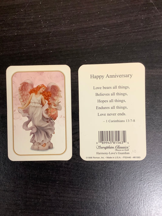 Happy Anniversary Paper Prayer Card