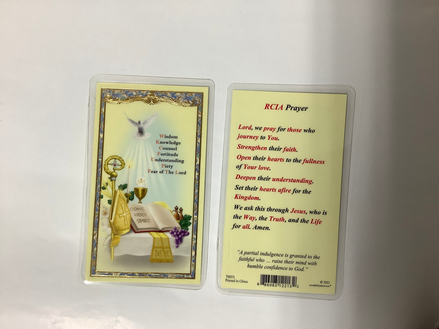 RCIA Prayer Card