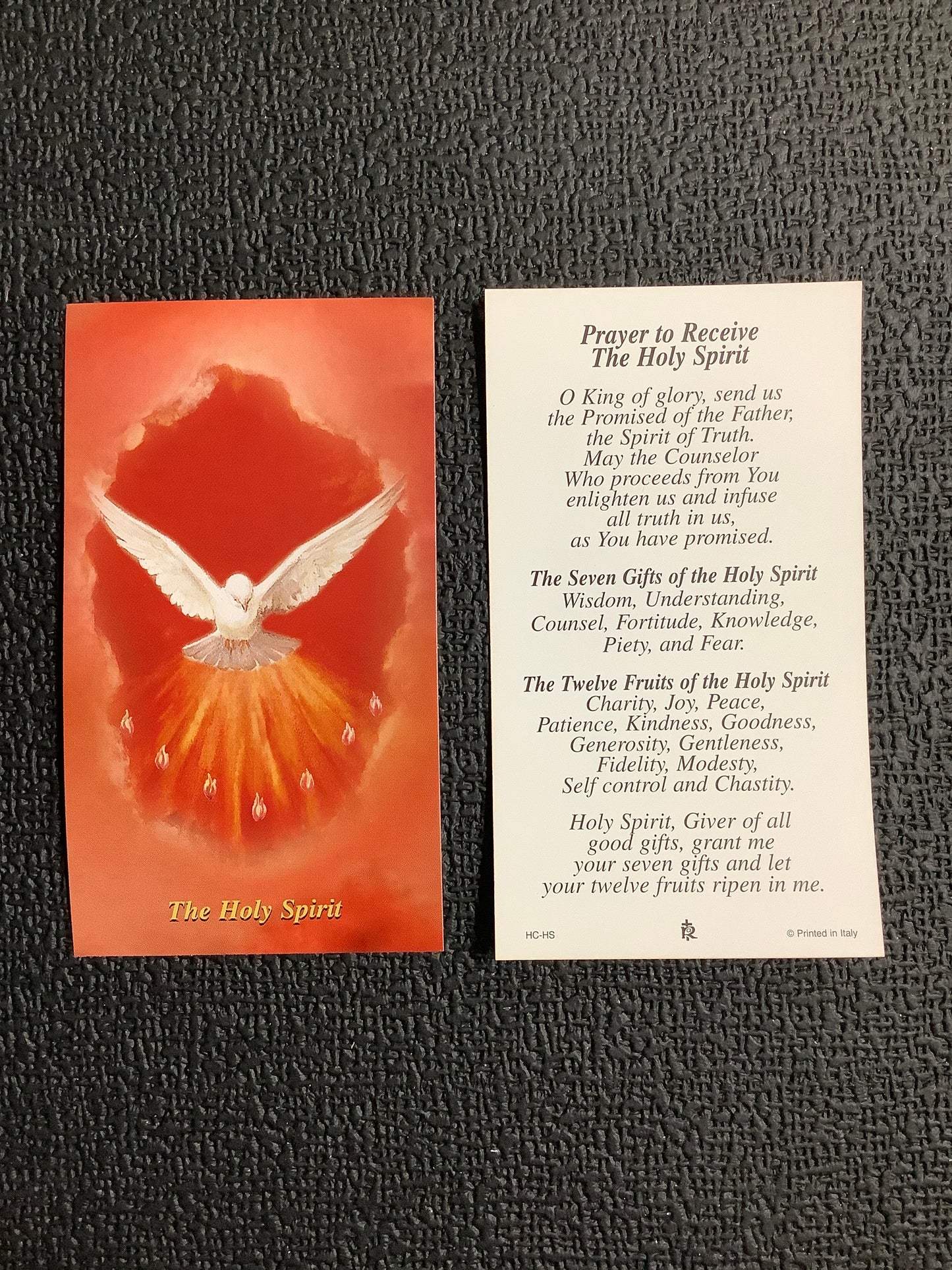 Holy Spirit Paper Prayer Card
