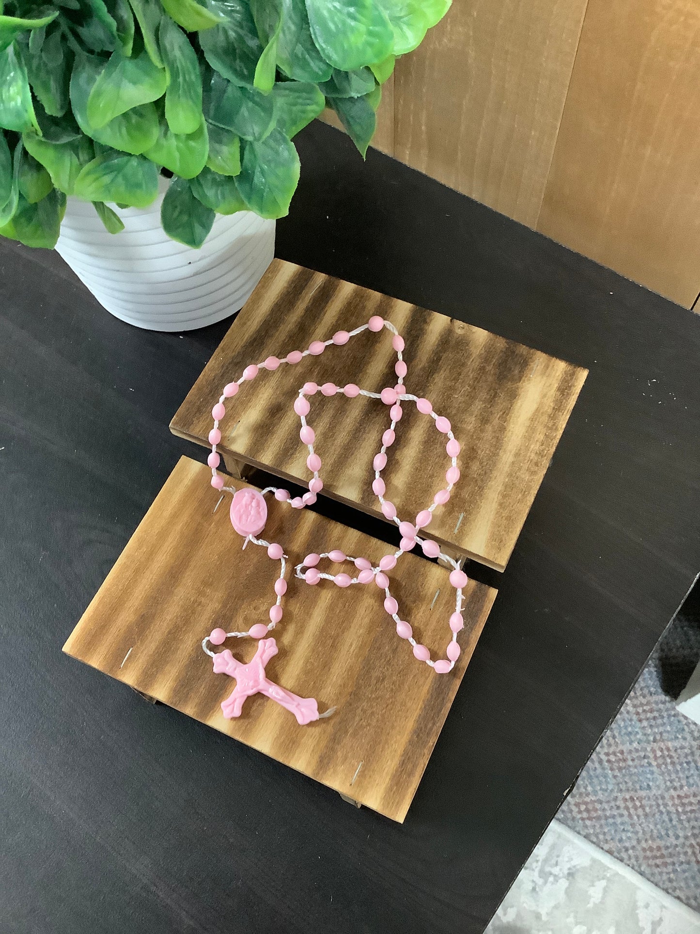 Plastic Rosary Pink