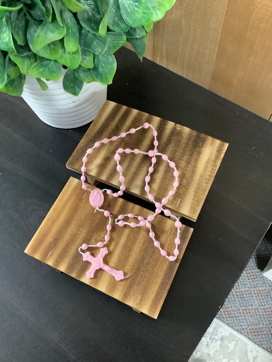 Plastic Rosary Pink