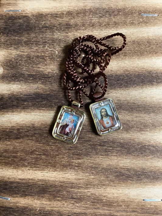 Small Brown Plastic Scapular