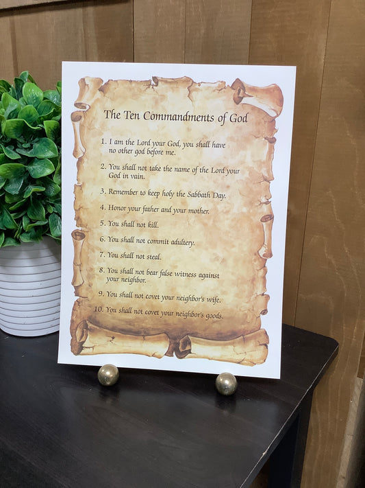 9x12 Print Ten Commandments