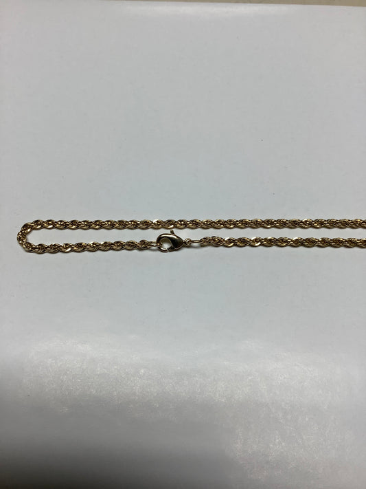 16" Gold French Rope Chain with clasp