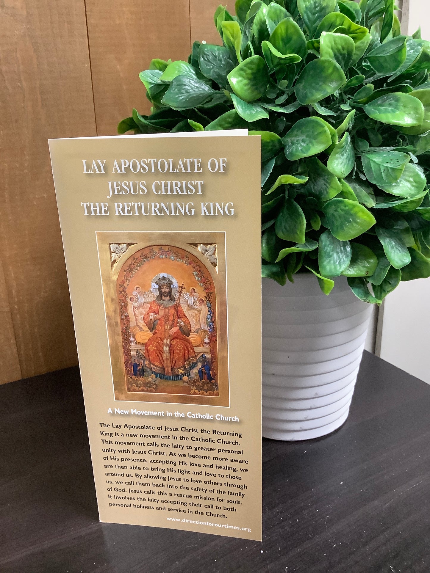 Lay Apostolate of Jesus Christ the Returning King Pamphlet