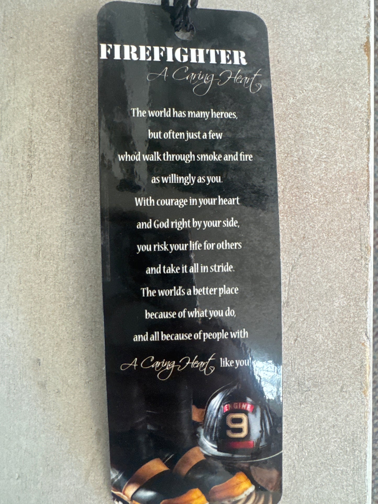 Firefighter: A Caring Heart Tassel Bookmark