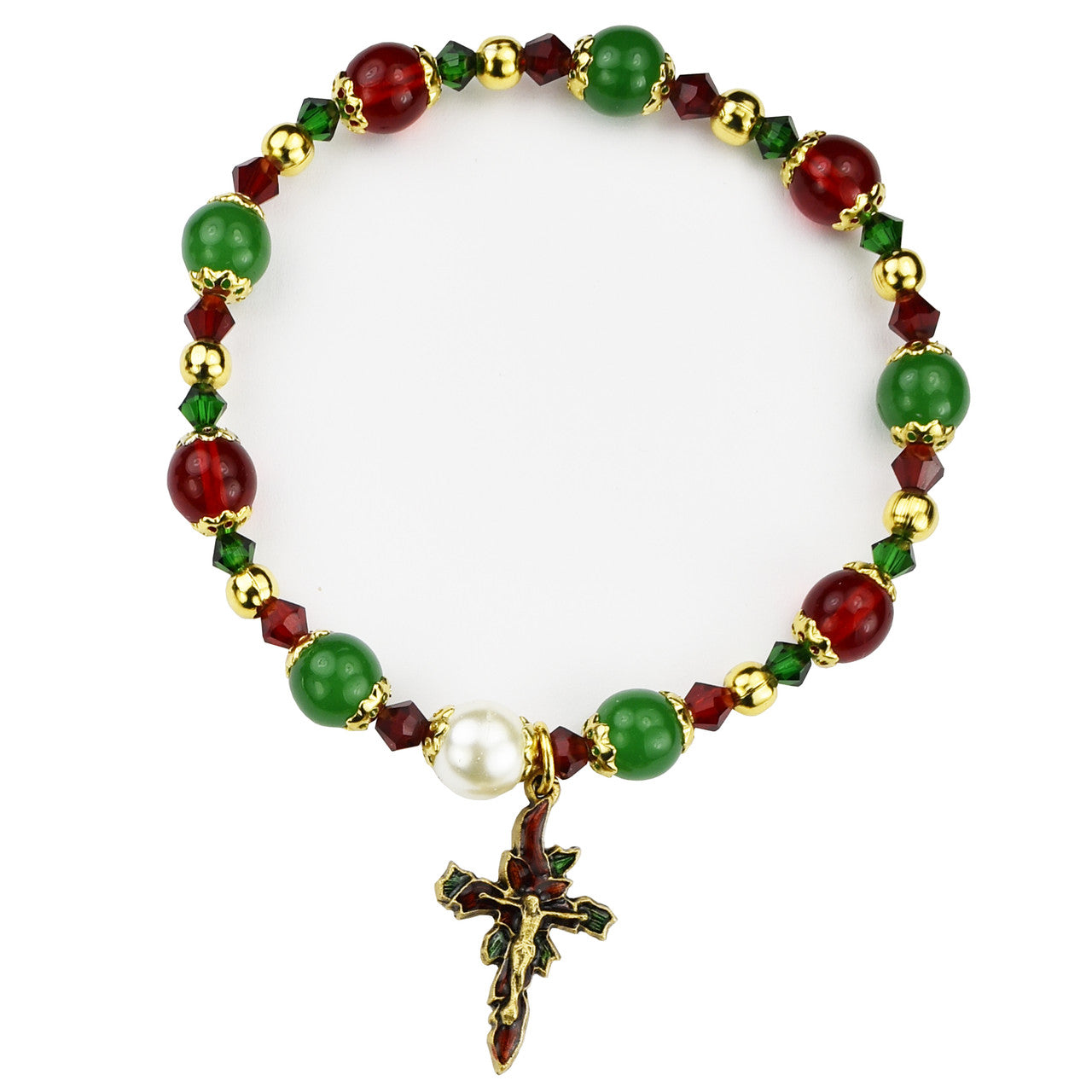 Red & Green Christmas Stretch Bracelet