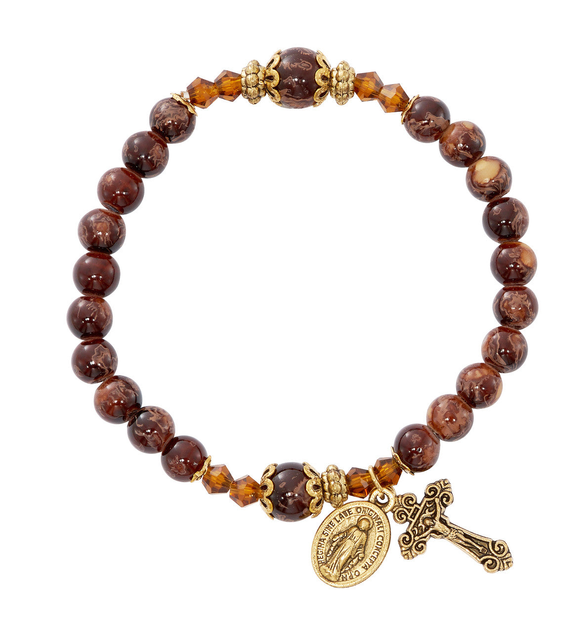 Brown Marbeline Stretch Bracelet