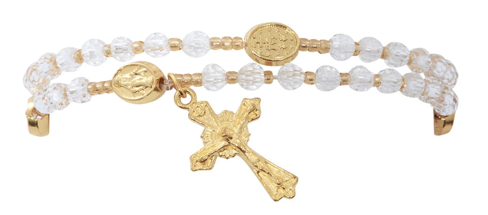 Crystal Twistable Rosary Bracelet