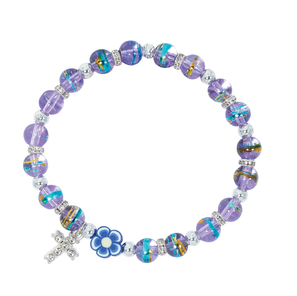 Multi-Color Purple Stretch Bracelet