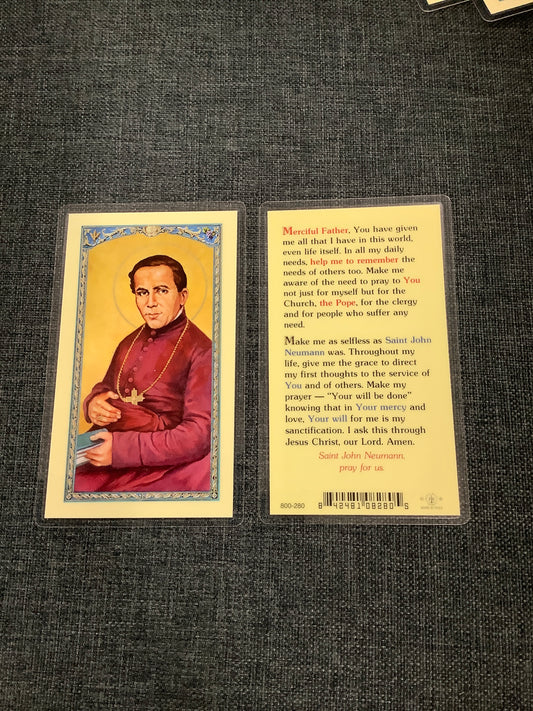 St. John Neumann Prayer Card