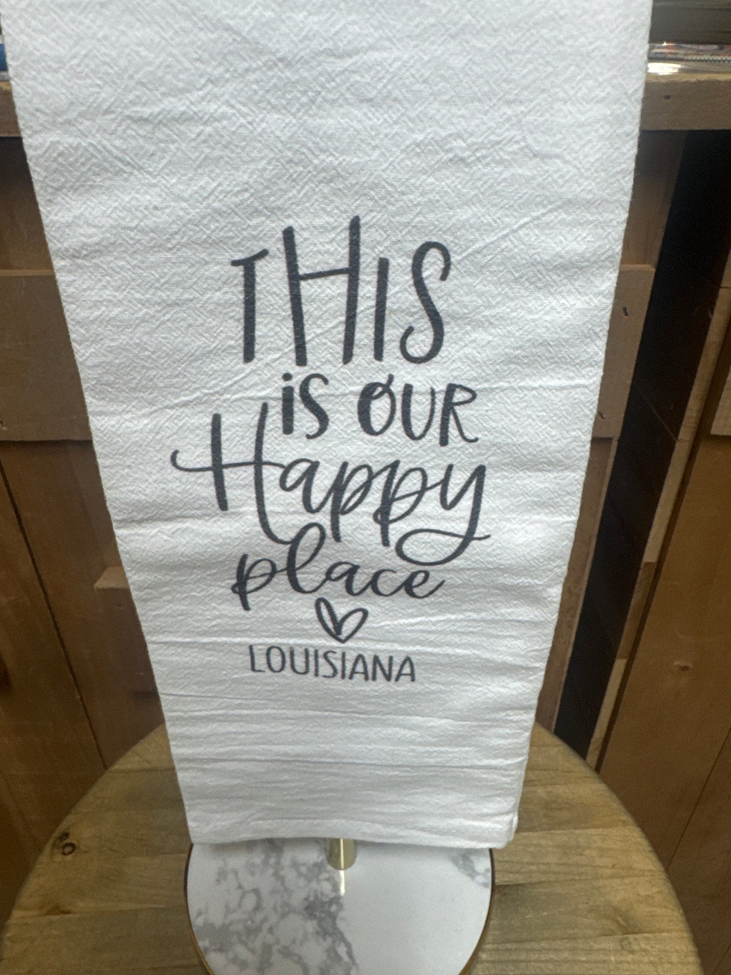 This is Our Happy Place - Louisiana Hand Towel