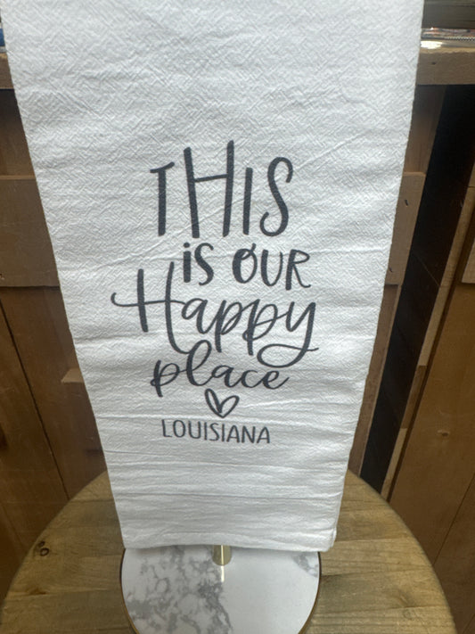 This is Our Happy Place - Louisiana Hand Towel