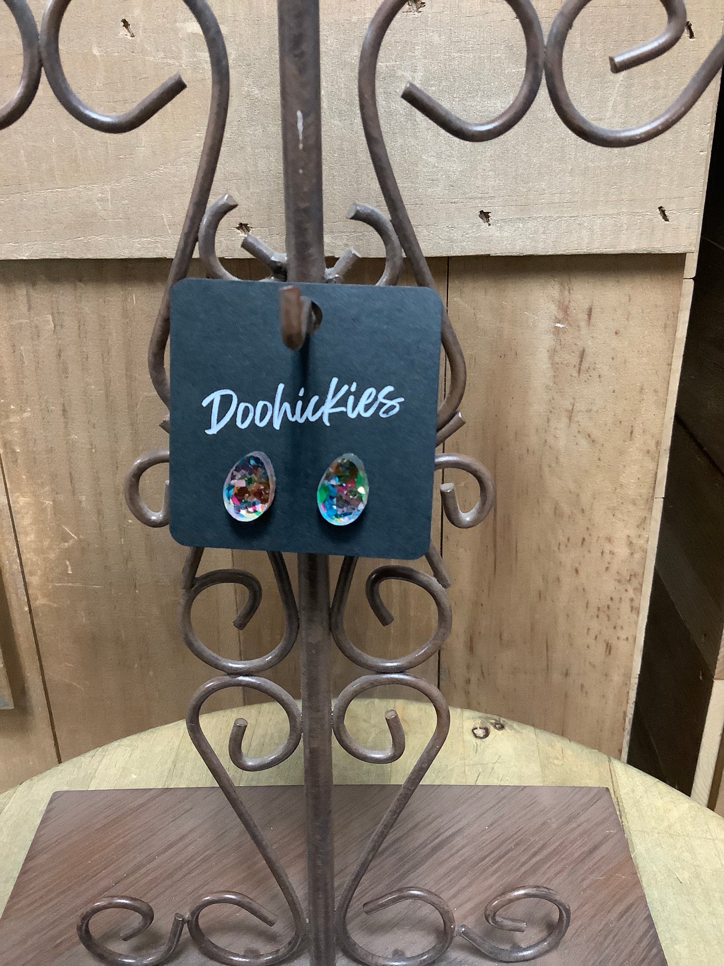 13mm Easter Eggs -Easter Earrings - Teal