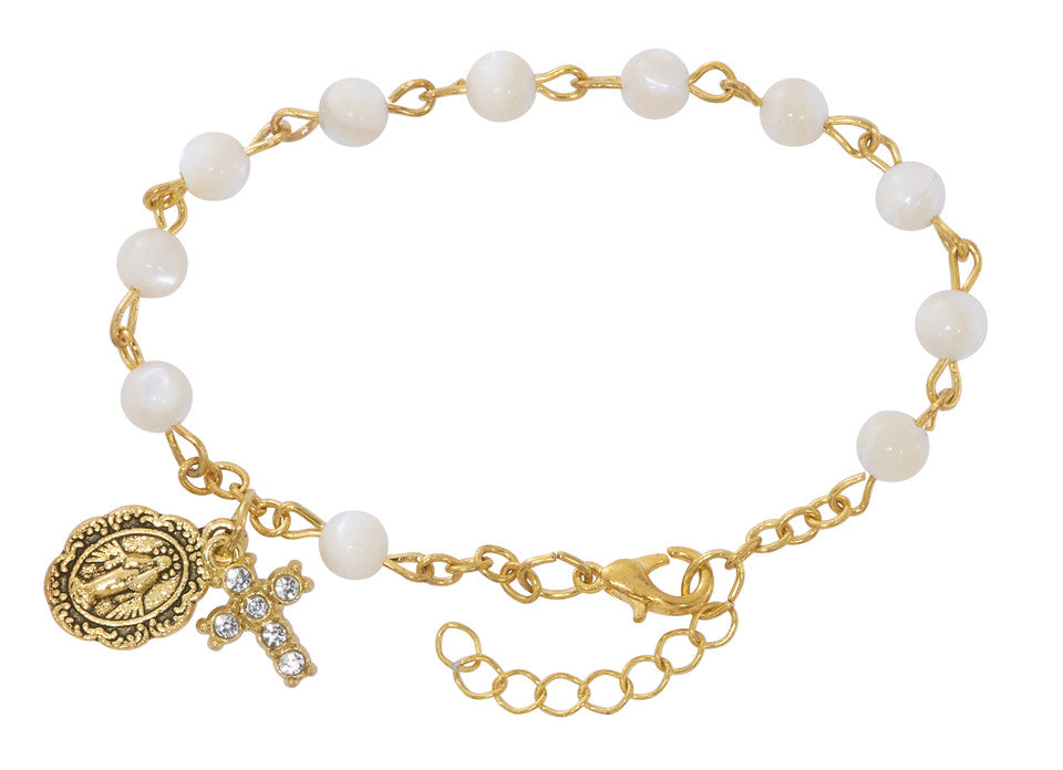 Mother of Pearl Rosary Bracelet