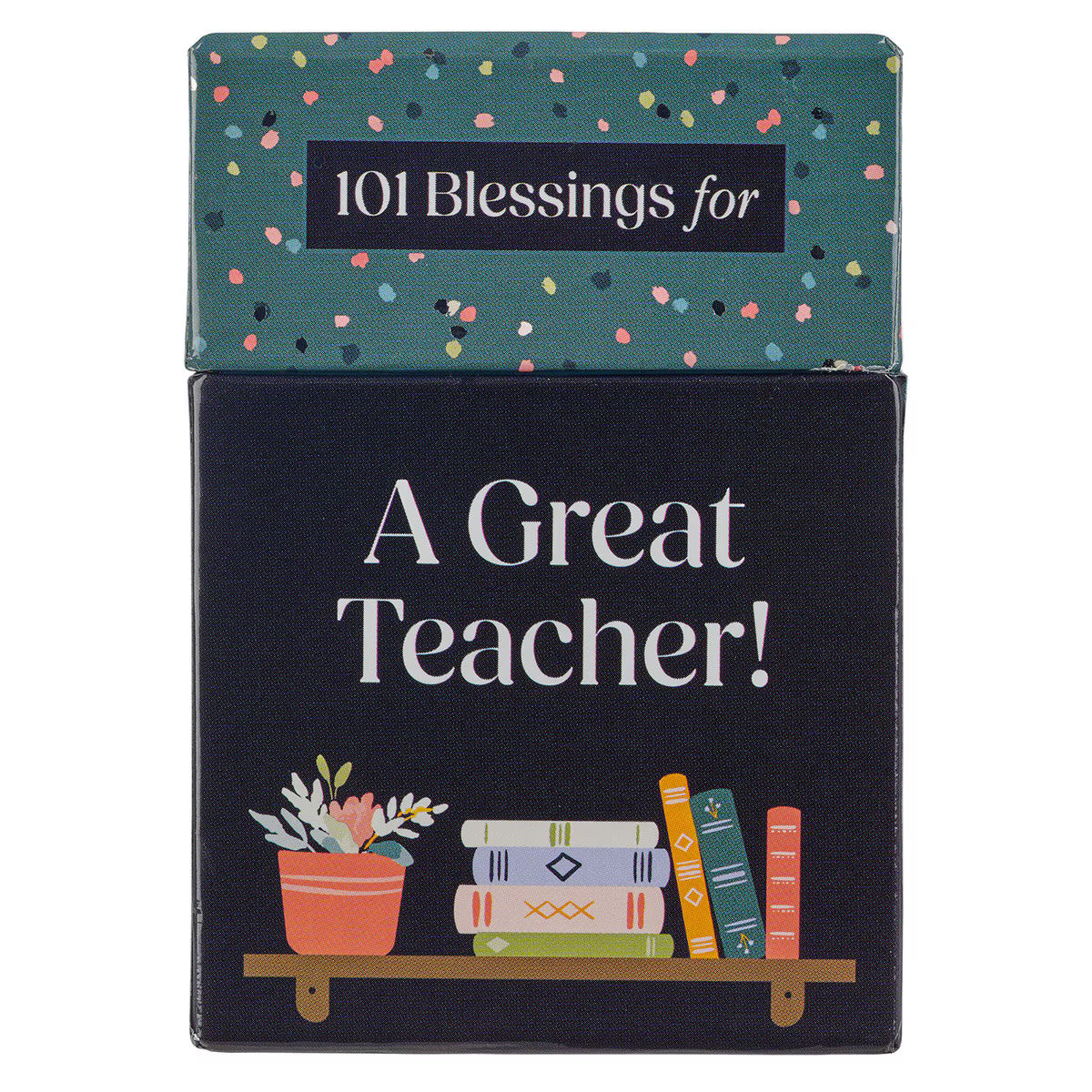 101 Blessings For A Great Teacher Teal Confetti Box of Blessings