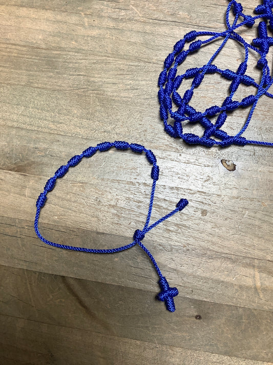 Rosary Cord Bracelet - Blue
