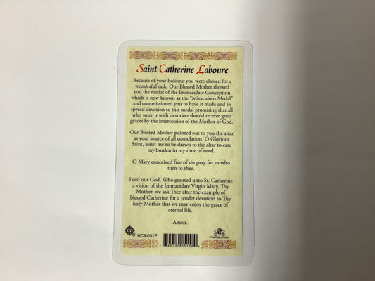 St. Catherine Laboure Prayer Card